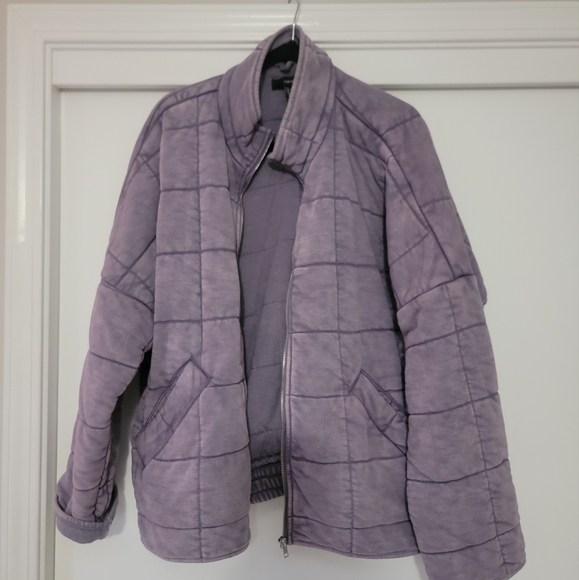 Quilted dolman zip up jacket - Picture 1 of 3